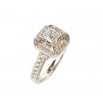 18K White Gold 1.67Ct TW Diamond Ring