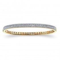 14K Yellow Gold 2.00CtTW Diamond Bangle Bracelet